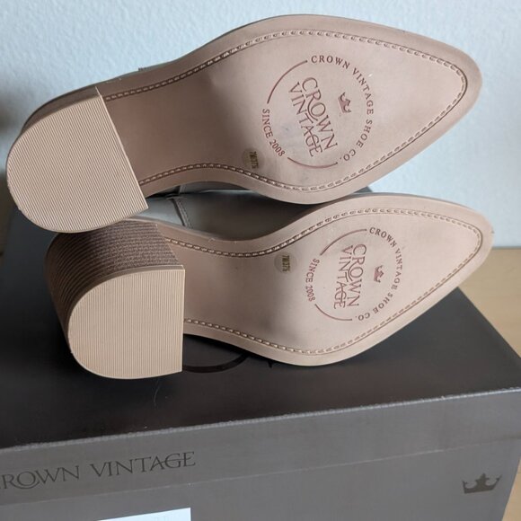 New Leather Chelsea Women’s boots Taupe Size 7M/37.5 - Picture 4 of 5